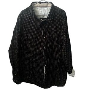 Craft + Flow Black Printed Button Up Shirt